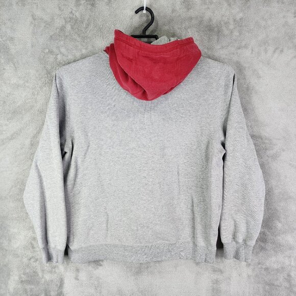 Mens Gray & Red Nike Arkansas Razorbacks Hoodie Sweatshirt Long Sleeve Size M - Picture 6 of 10